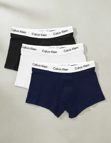 Slips Calvin Klein Men's Low Rise Trunks - A Pedido_exkarg Azul 38