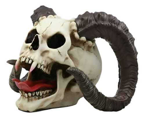 Estatua Large Bizarre Skull - A Pedido_exkarg Beige