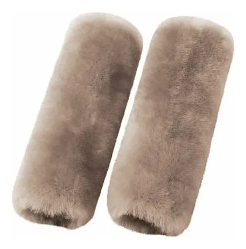 2 Fundas De Felpa P/ Cinturón De Seguridad Coche - A Pedido Beige