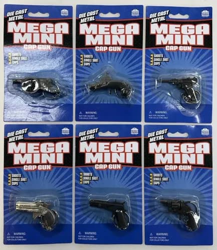 Set Pistolas A Cebita Mega Mini Cap Gun - A Pedido Negro