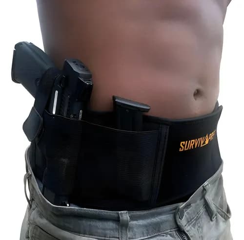 Faja Tactica Portaobjetos Iwb Owb - A Pedido_exkarg Negro Ajustable
