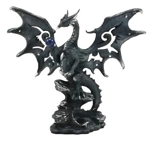 Estatua Draco Fantasy Gothic Dragon - A Pedido_exkarg Gris