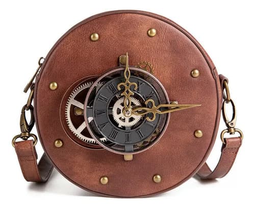 Morral Bandolera Cartera Gothic Steampunk - A Pedido_exkarg Marrón