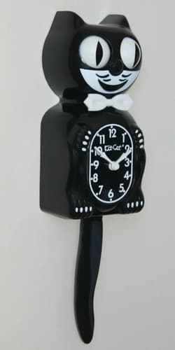 Reloj De Pared Kit Kat Clock Black - A Pedido_exkarg Negro