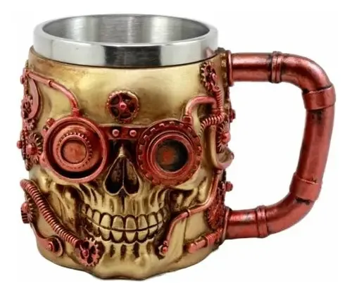 Taza De Cafe Metallic Copper Steampunk - A Pedido_exkarg Cobre