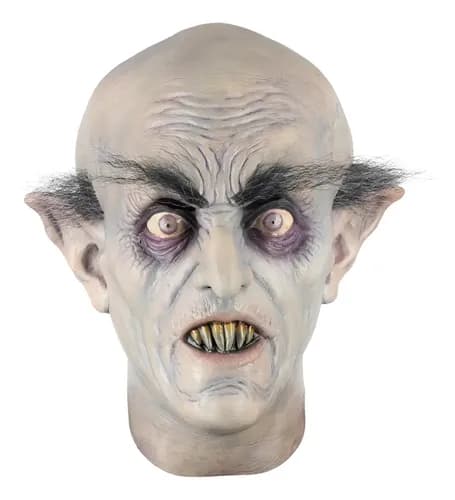 Máscara De Vampiro The Nosferatu Terrorífico Disfraz Terror Color Gris