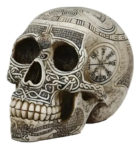 Estatua Norse Viking Vegvisir Compass - A Pedido_exkarg Hueso